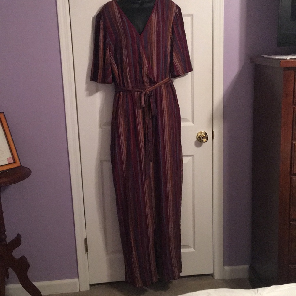 Maurice’s Multicolored striped jumpsuit X-large